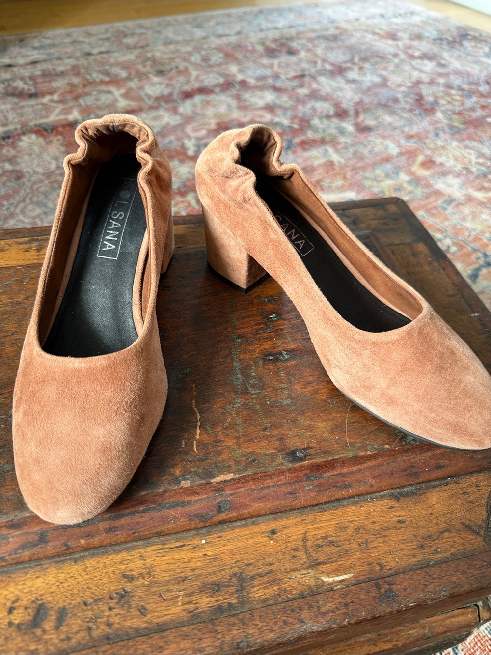 Sol Sana size 39 suede block heel pumps